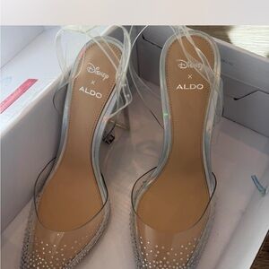 Aldo x Disney Women's Transparent and Silver Heels